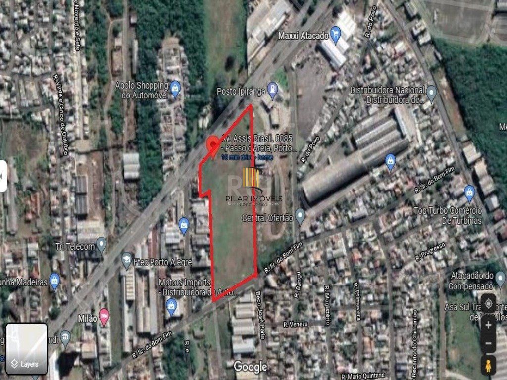 Terreno para Venda 27.443,78m2,  na avenida Assis Brasil bairro Sarandi - Pilar Imóveis