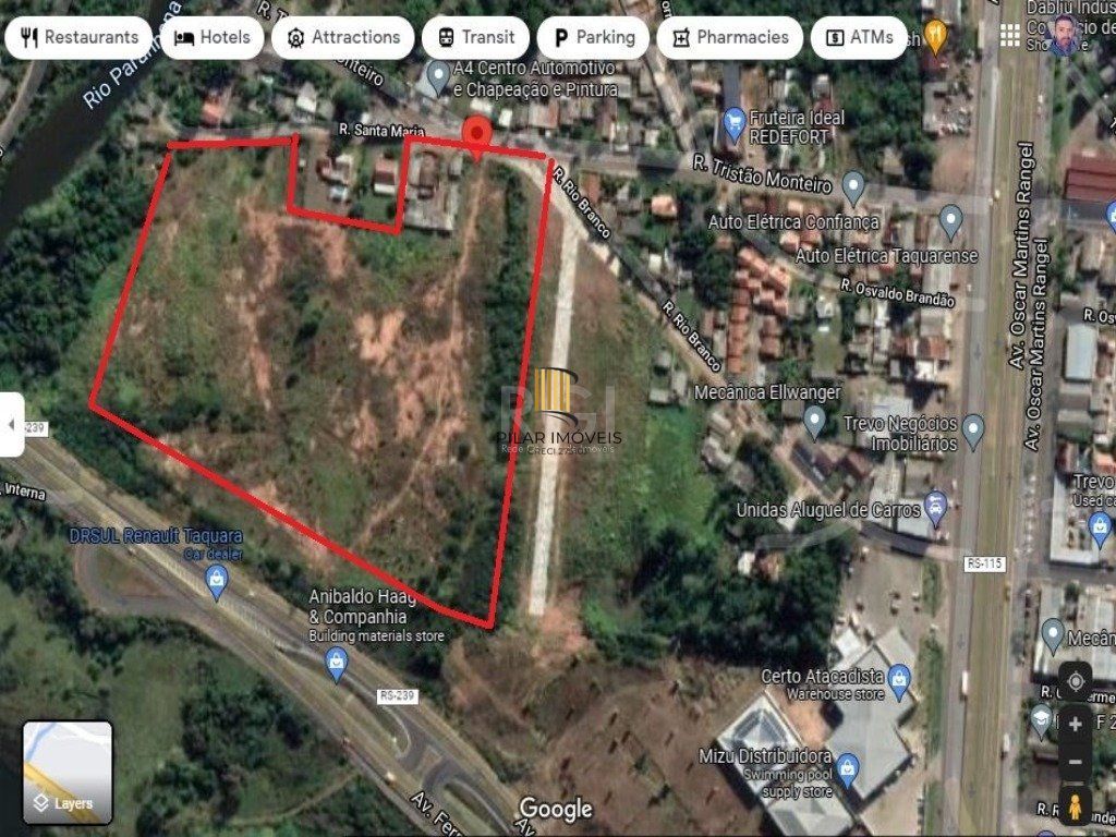Terreno para Venda - 66600m², 0 dormitórios, Santa Maria - Pilar Imóveis