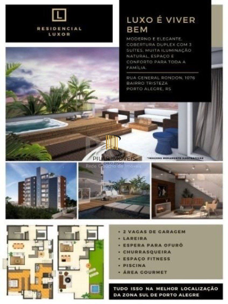 Apartamento para Venda - 102,47m², 2 dormitórios, sendo 2 suÍtes, 2 vagas - Tristeza