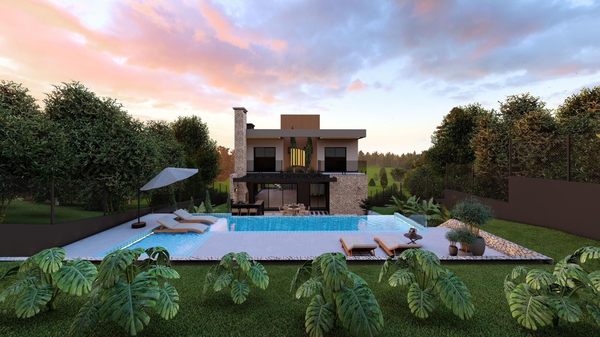 Casa em condomínio no Alphaville com 4 suítes e área gourmet