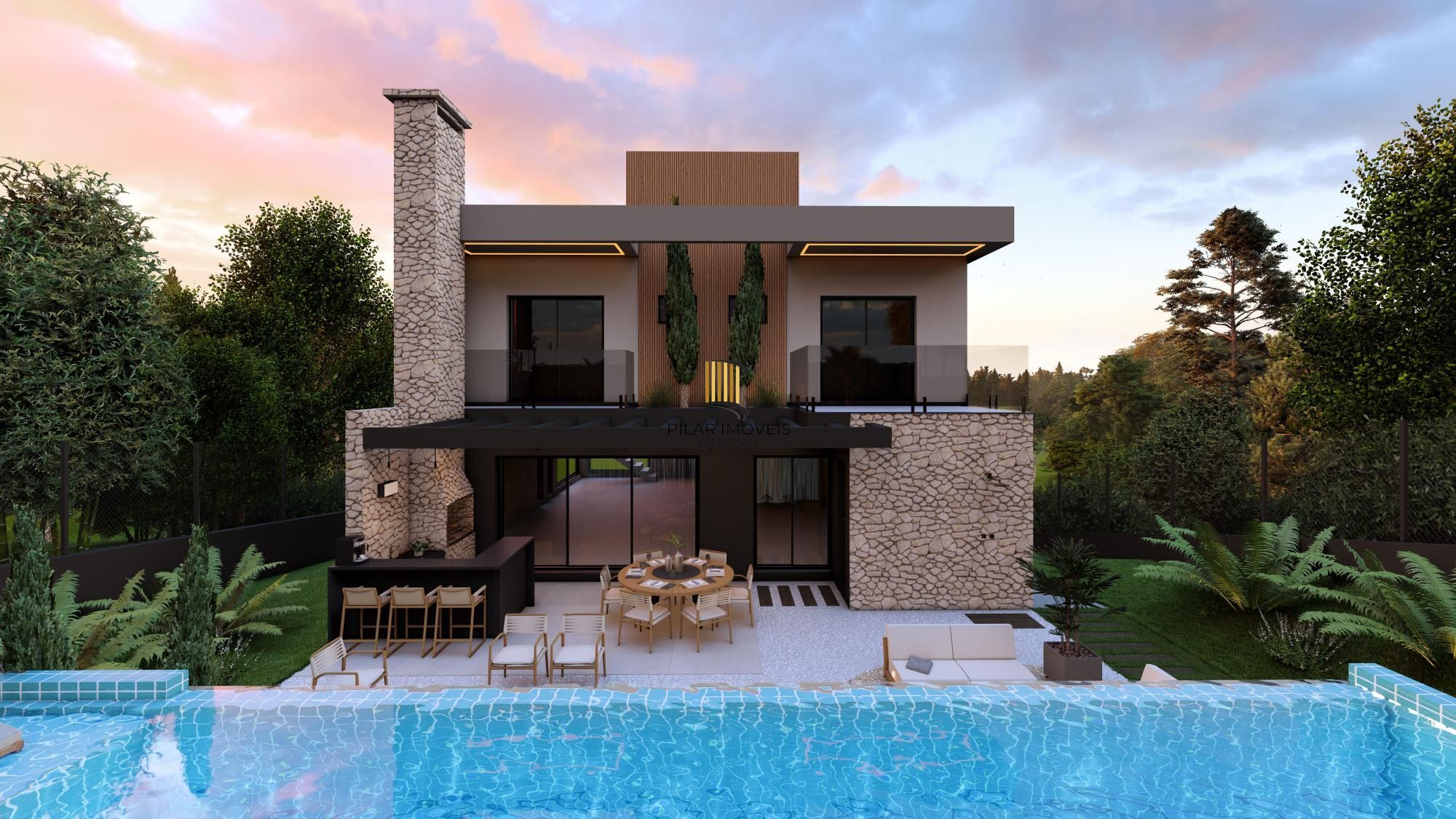 Casa em condomínio no Alphaville com 4 suítes e área gourmet