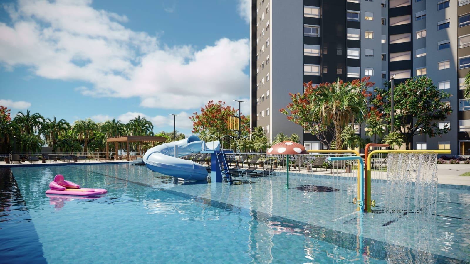 Apartamento 02 quartos, sendo 01 suíte, 01 vaga escriturada e coberta, com 52,14m² no ACQUA LIFE CLUB.