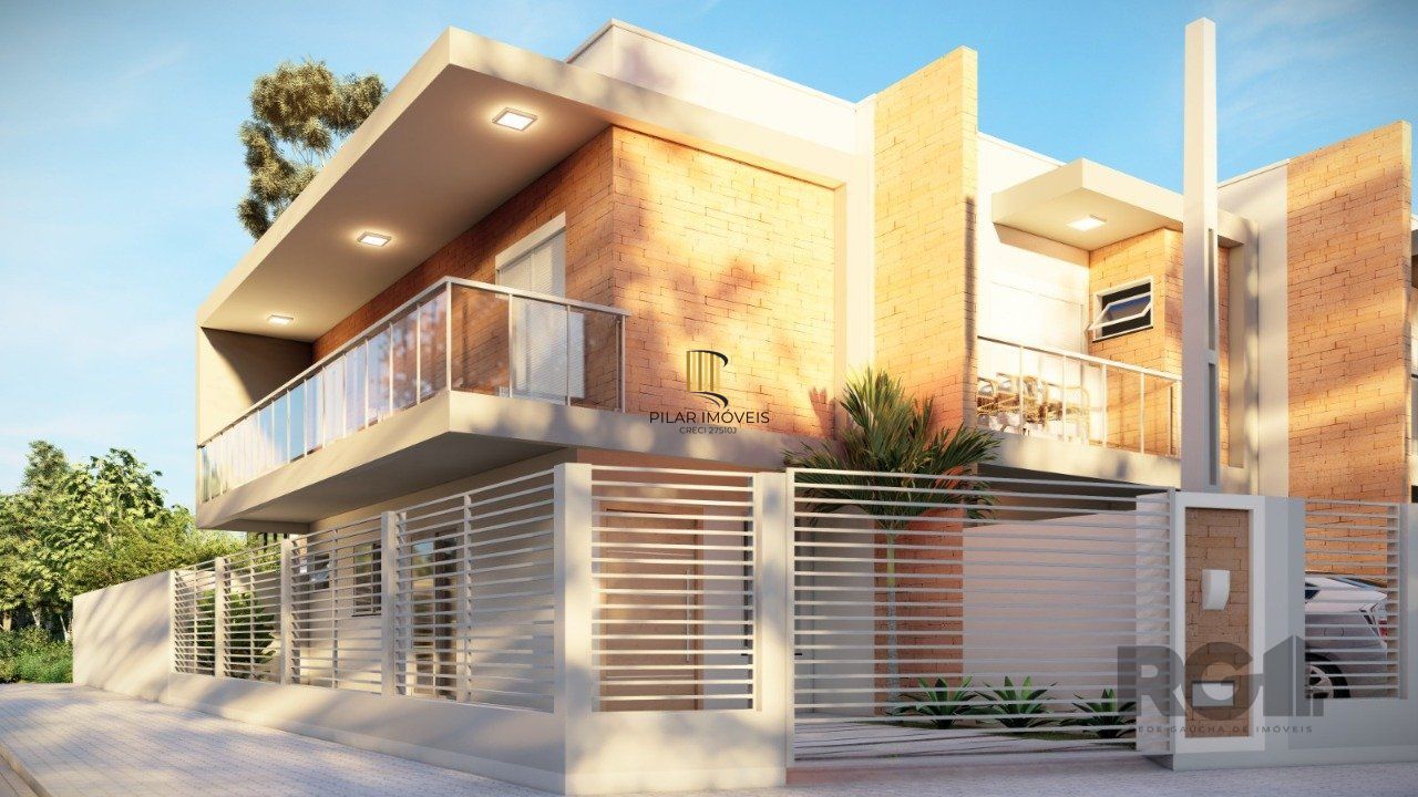 Casa com 2 suítes, sacada, churrasqueira, 1 vaga de garagem, Passo de Torres/SC