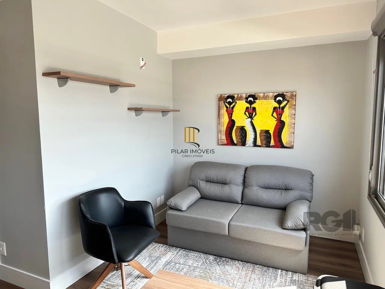 Apartamento Studio, mobiliado, com vaga para carro, 26,75m², na Cidade Baixa - Porto Alegre/RS