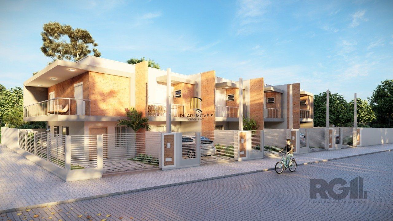 Casa com 2 suítes, sacada, churrasqueira, 1 vaga de garagem, Passo de Torres/SC