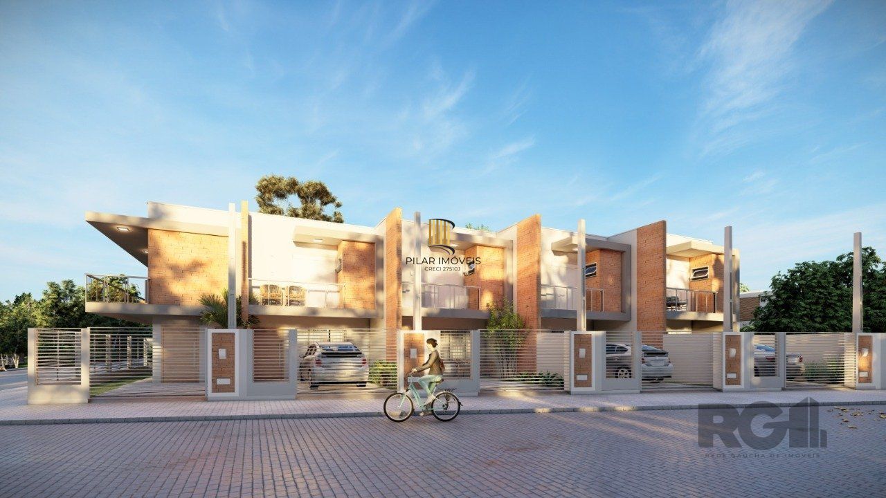 Casa com 3 dormitórios, 1 suíte, sacada, churrasqueira , vaga de garagem, em Passo de Torres/SC