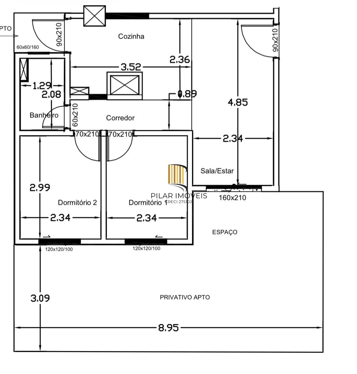 Apartamento Garden, 2 dormitórios, vaga no Bem Viver Guarujá em Porto Alegre/RS