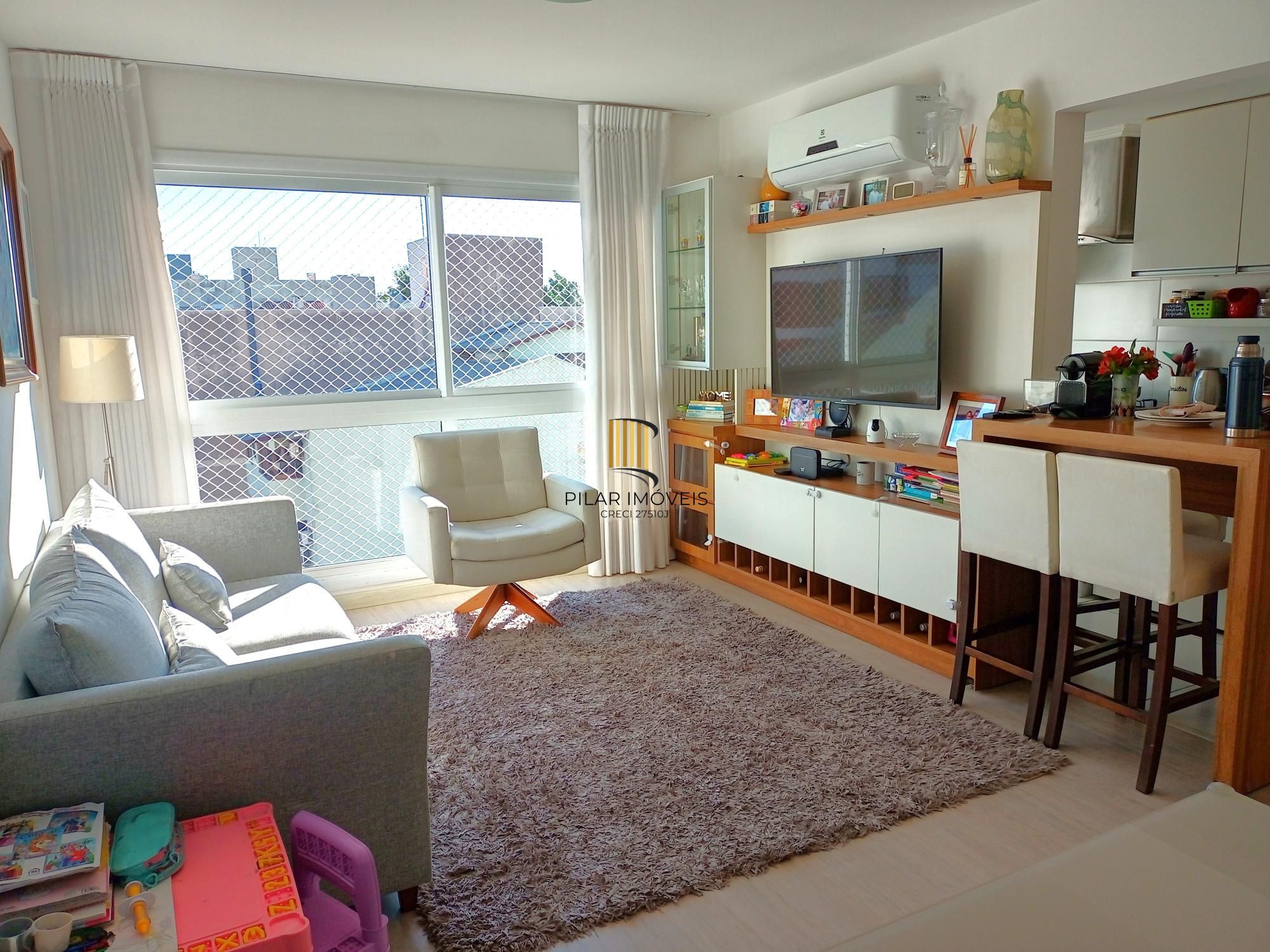 Apartamento 2 Dormitórios (1 Suíte), 64m², Churrasqueira, Vaga Coberta