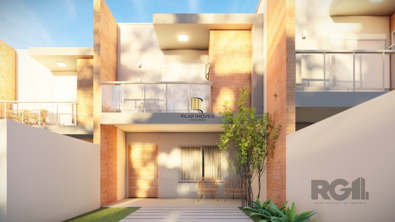 Casa com 3 dormitórios, 1 suíte, sacada, churrasqueira , vaga de garagem, em Passo de Torres/SC