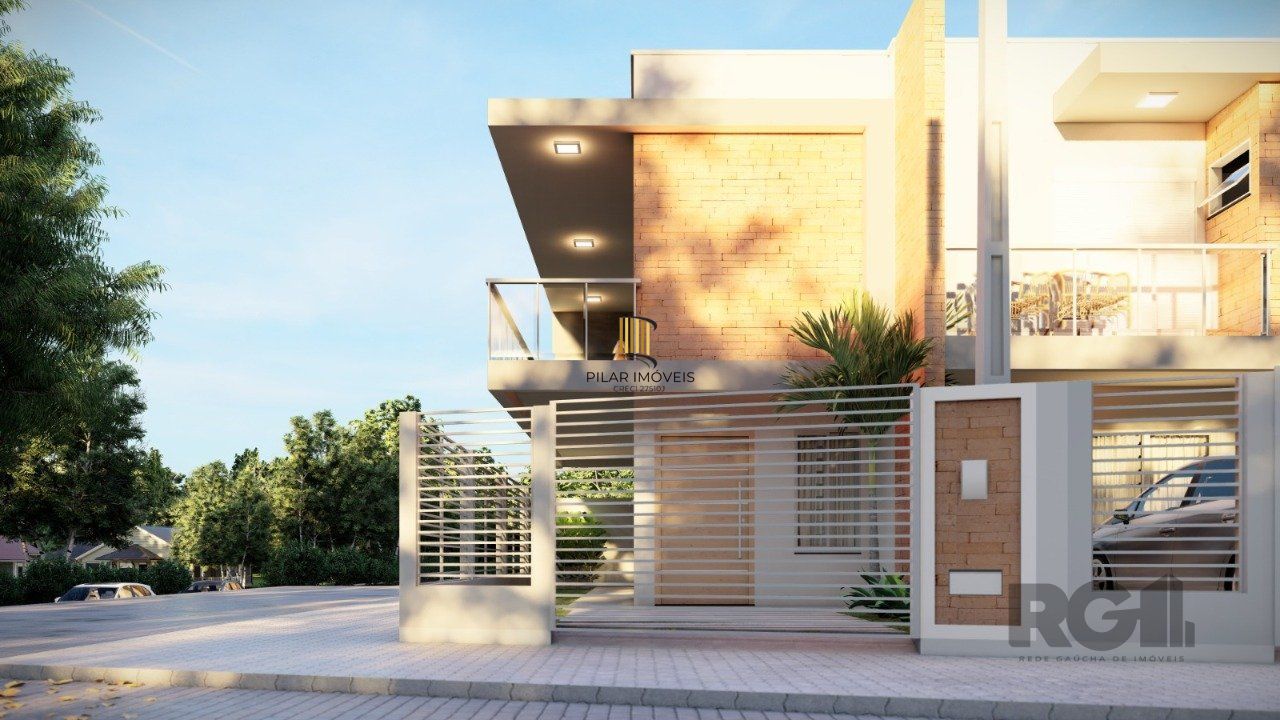 Casa com 3 dormitórios, 1 suíte, sacada, churrasqueira , vaga de garagem, em Passo de Torres/SC