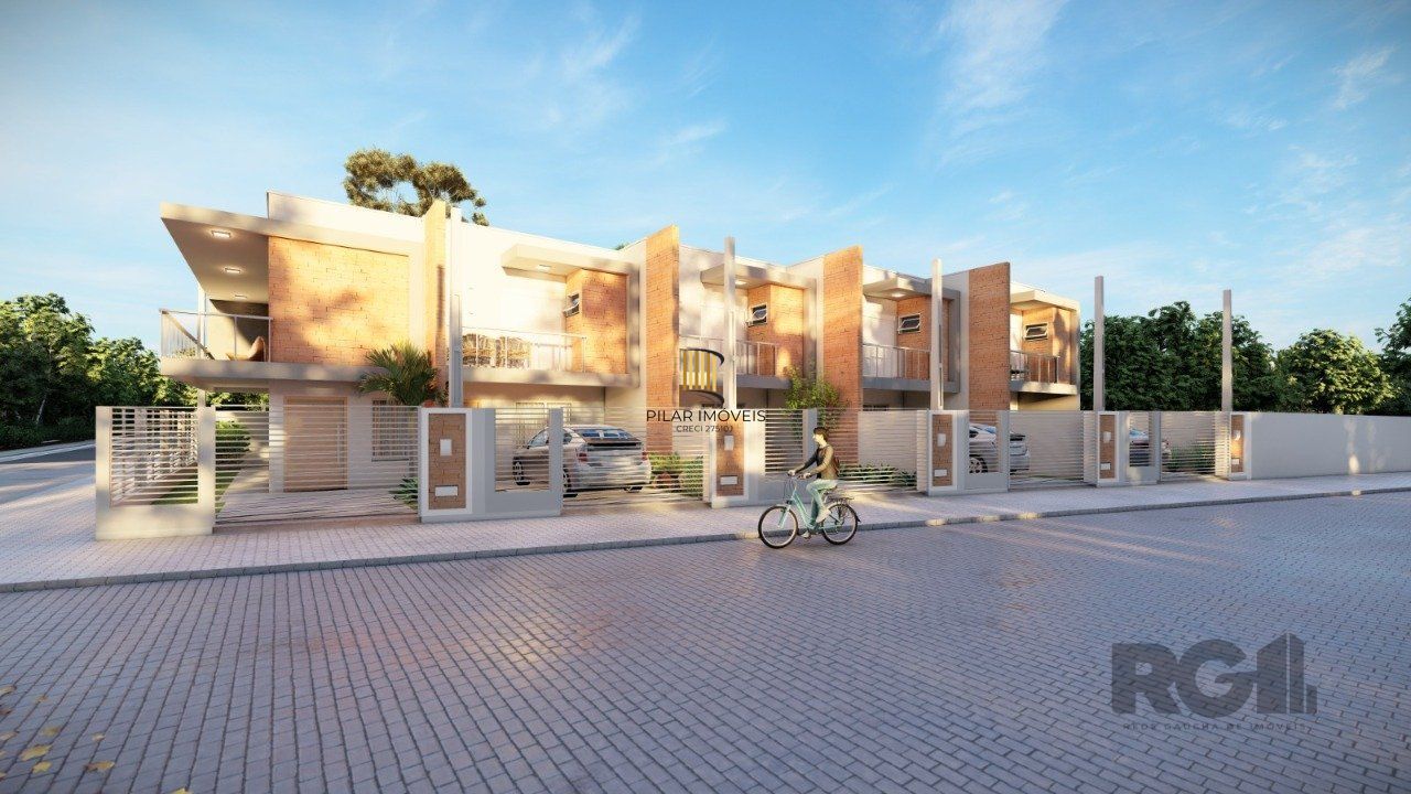 Casa com 3 dormitórios, 1 suíte, sacada, churrasqueira , vaga de garagem, em Passo de Torres/SC