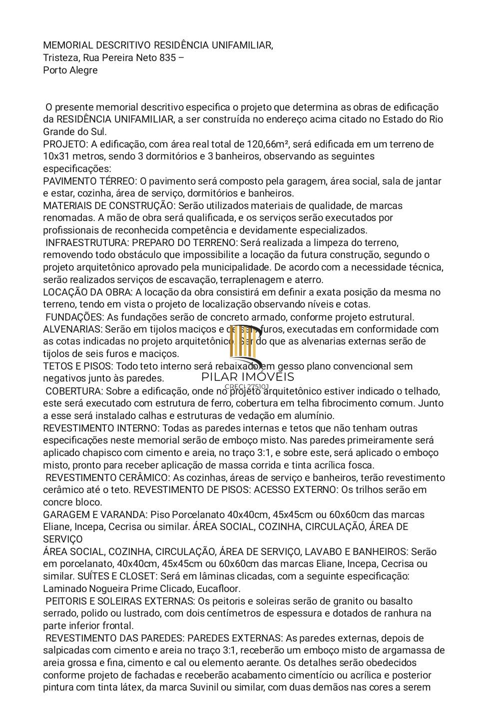 CASA TÉRREA - 3 QUARTOS - 1 SUITE - TRISTEZA - PORTO ALEGRE - RS