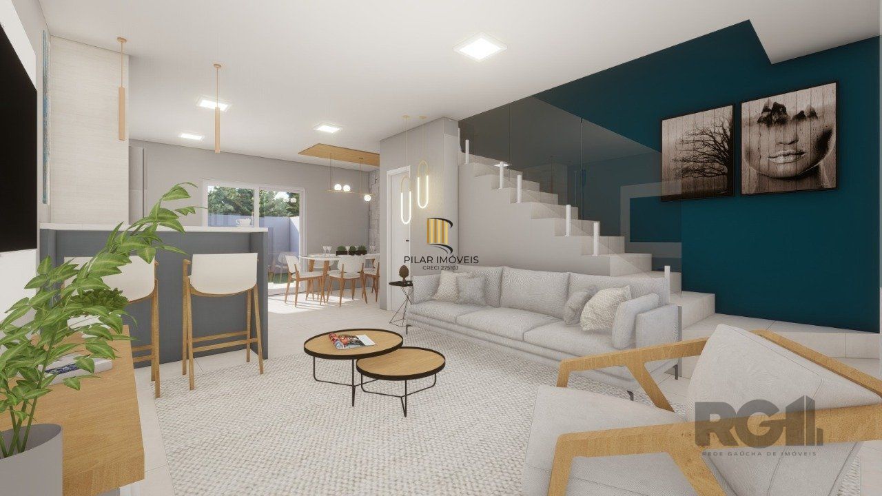 Casa com 2 suítes, sacada, churrasqueira, 1 vaga de garagem, Passo de Torres/SC