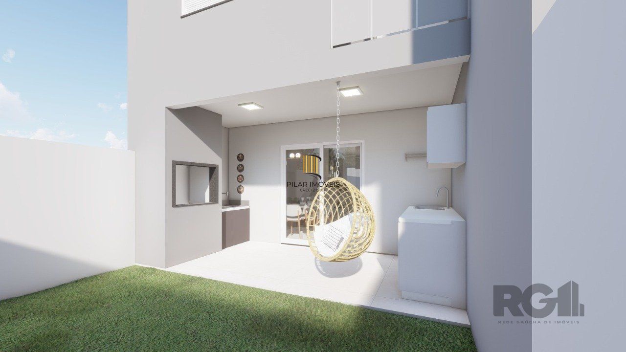 Casa com 3 dormitórios, 1 suíte, sacada, churrasqueira , vaga de garagem, em Passo de Torres/SC