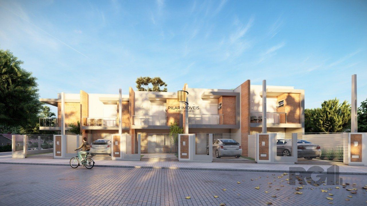 Casa com 2 suítes, sacada, churrasqueira, 1 vaga de garagem, Passo de Torres/SC
