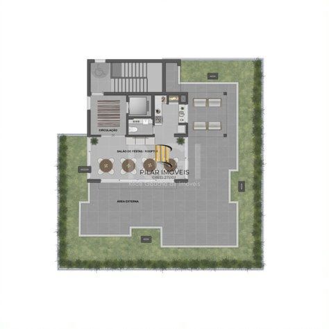 Apartamento para Venda - 53.92m², 1 dormitório, 1 vaga - Tristeza