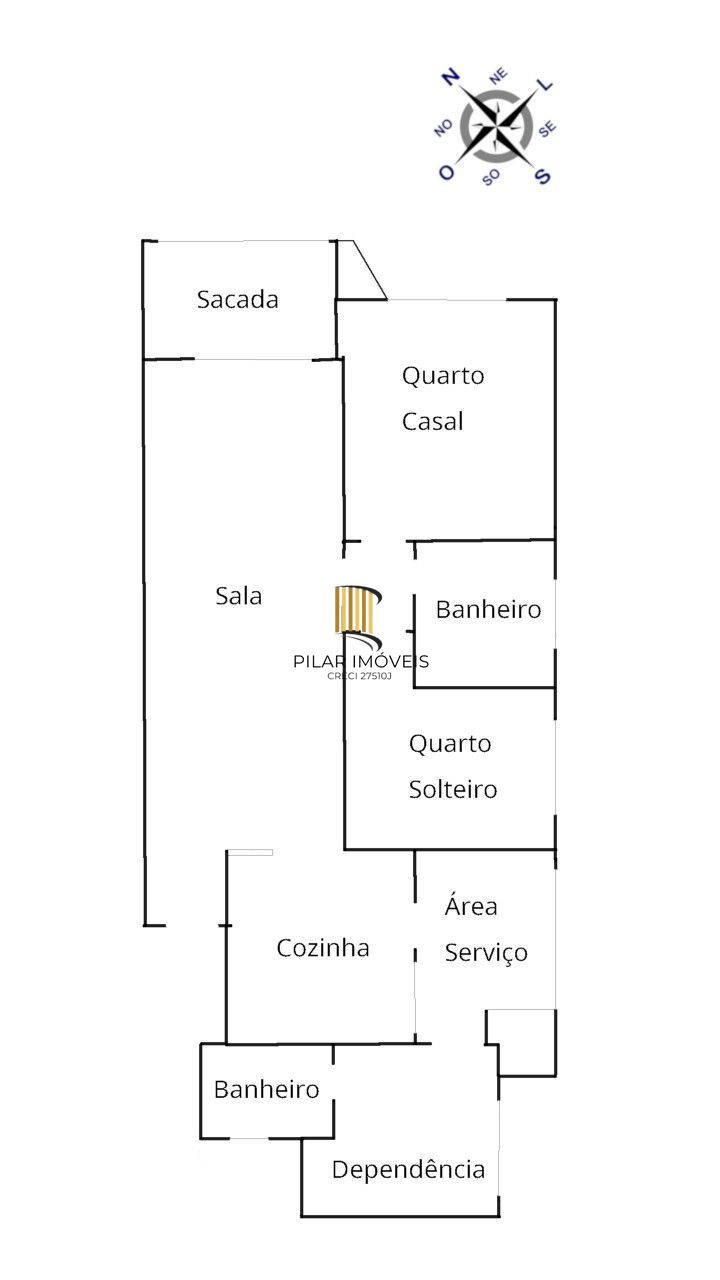 Apartamento com 03 quartos e 01 vaga escriturada no Bairro Tristeza