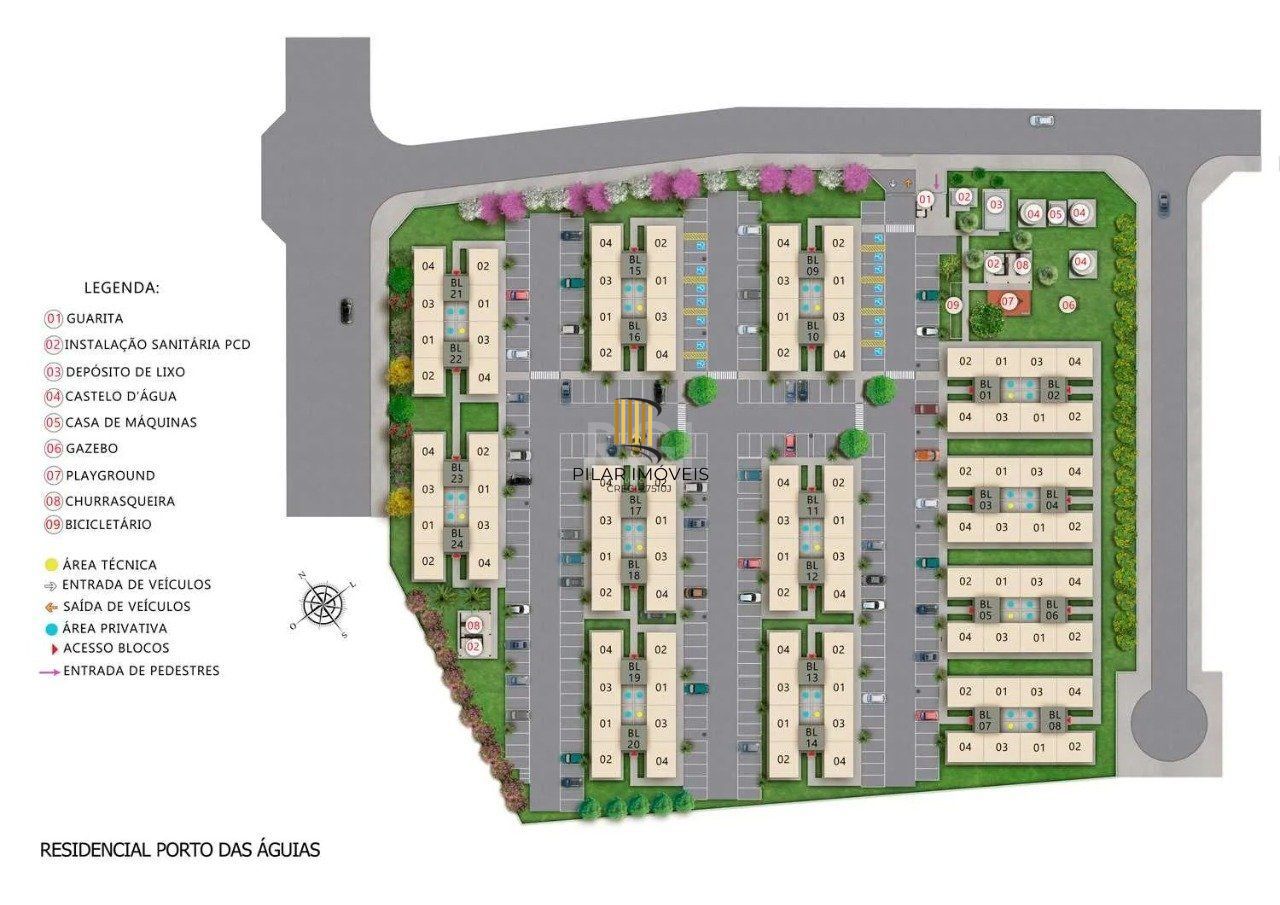 Apartamento para Venda - 40.82m², 2 dormitórios, 1 vaga - Restinga, Porto Alegre