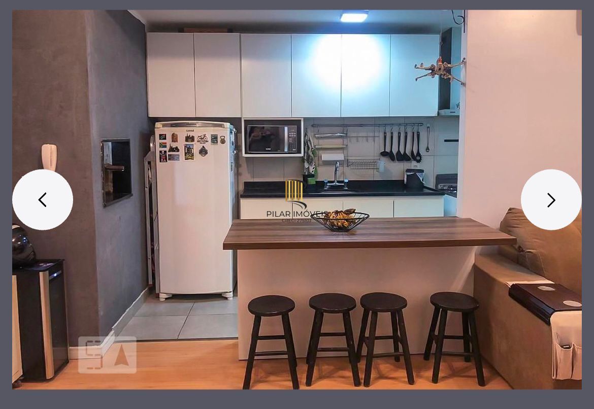 Apartamento 2 dormitórios com 1 suíte semi mobiliado com vaga no bairro Cristal Porto Alegre/RS - Pilar Imóveis