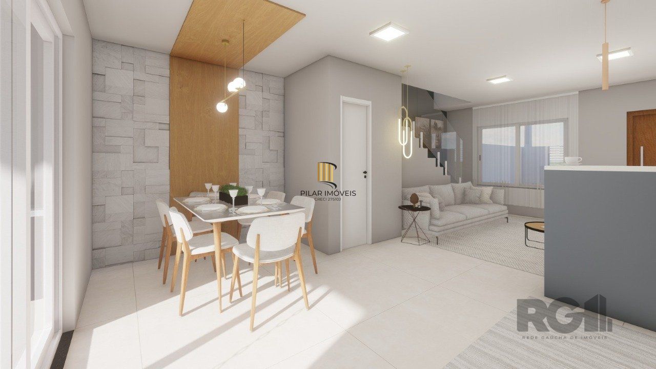 Casa com 3 dormitórios, 1 suíte, sacada, churrasqueira , vaga de garagem, em Passo de Torres/SC