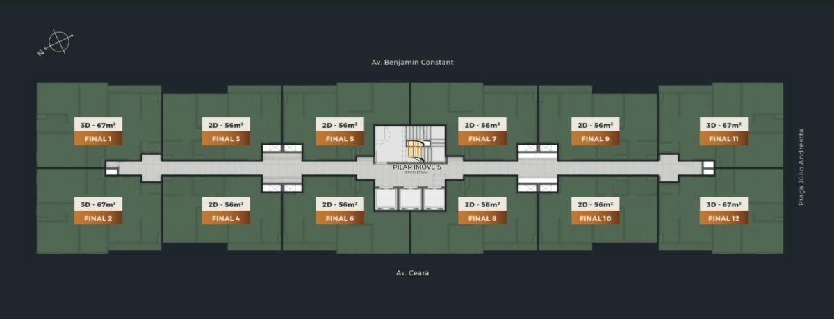 Apartamento dois dormitórios semi mobiliado Edifício Prime Wish