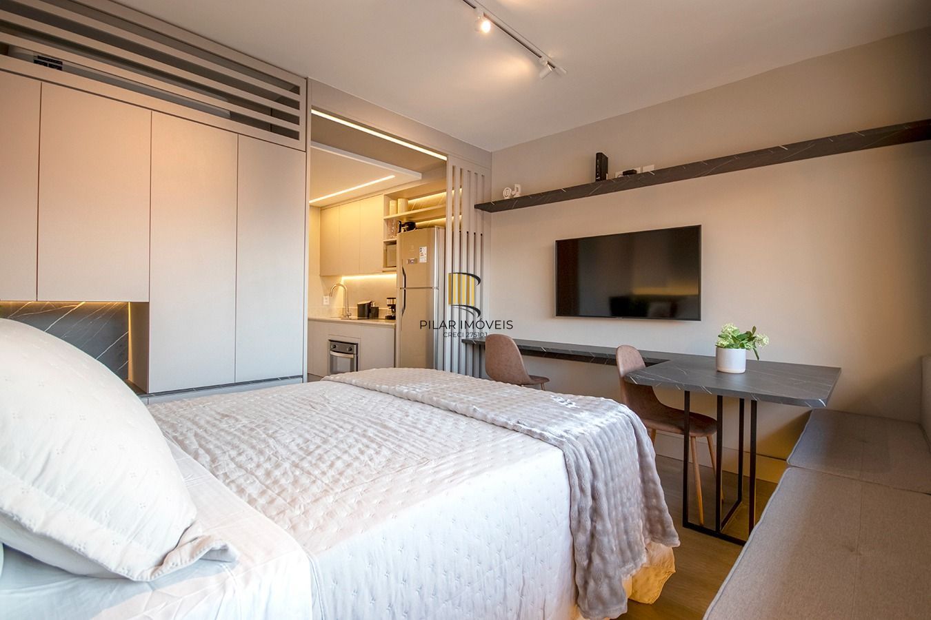 Stúdio mobilado e decorado pronto para mudar