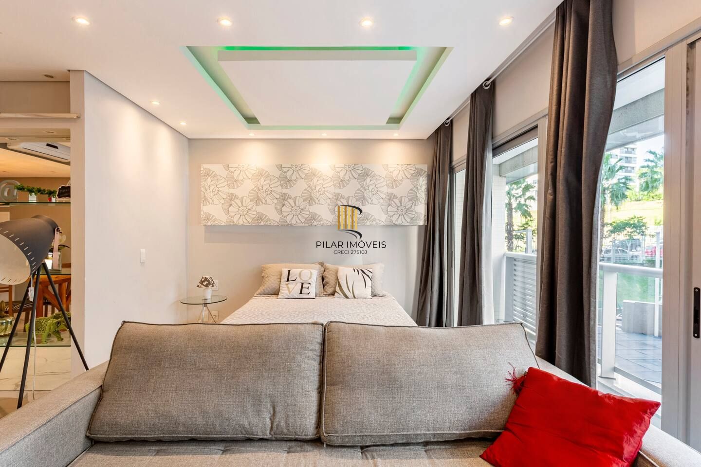 1 Dormitório Mobiliado no Trend Nova Carlos, com sacada, churrasqueira