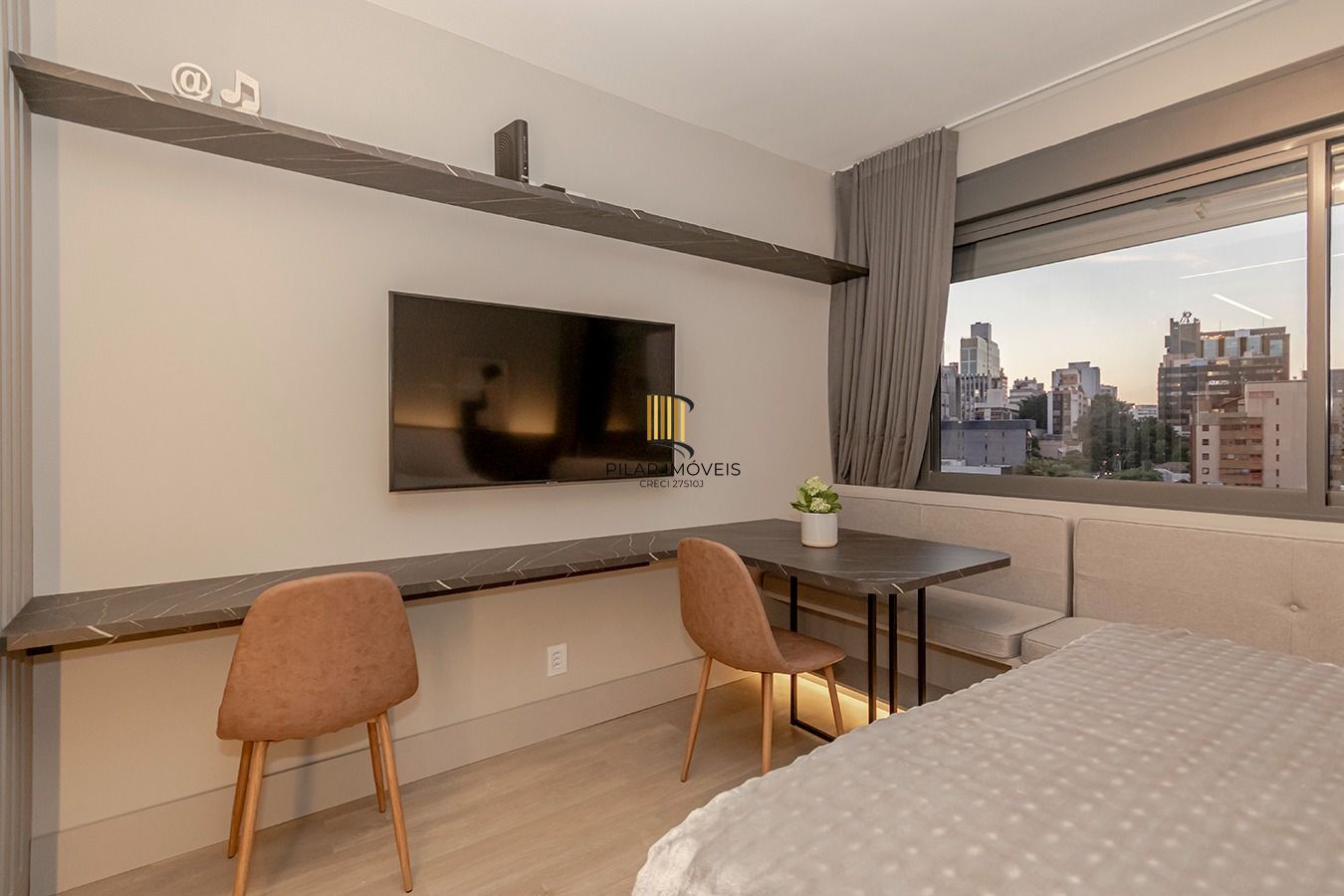 Stúdio mobilado e decorado pronto para mudar