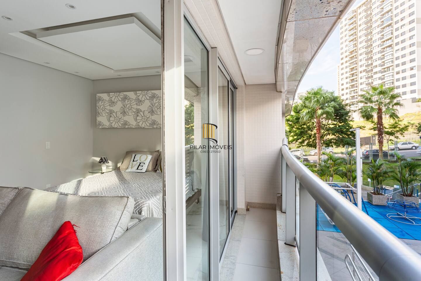 1 Dormitório Mobiliado no Trend Nova Carlos, com sacada, churrasqueira