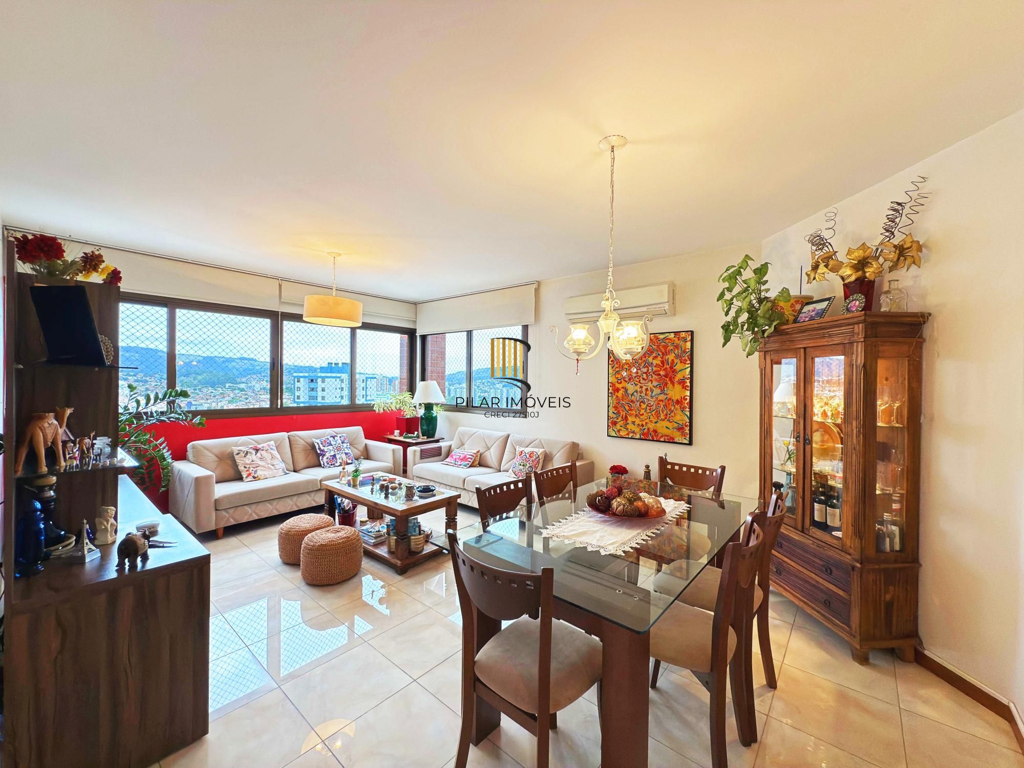 Apartamento 3 Dormitórios com Suíte, Churrasqueira e Excelente Vista Petrópolis - Pilar Imóveis