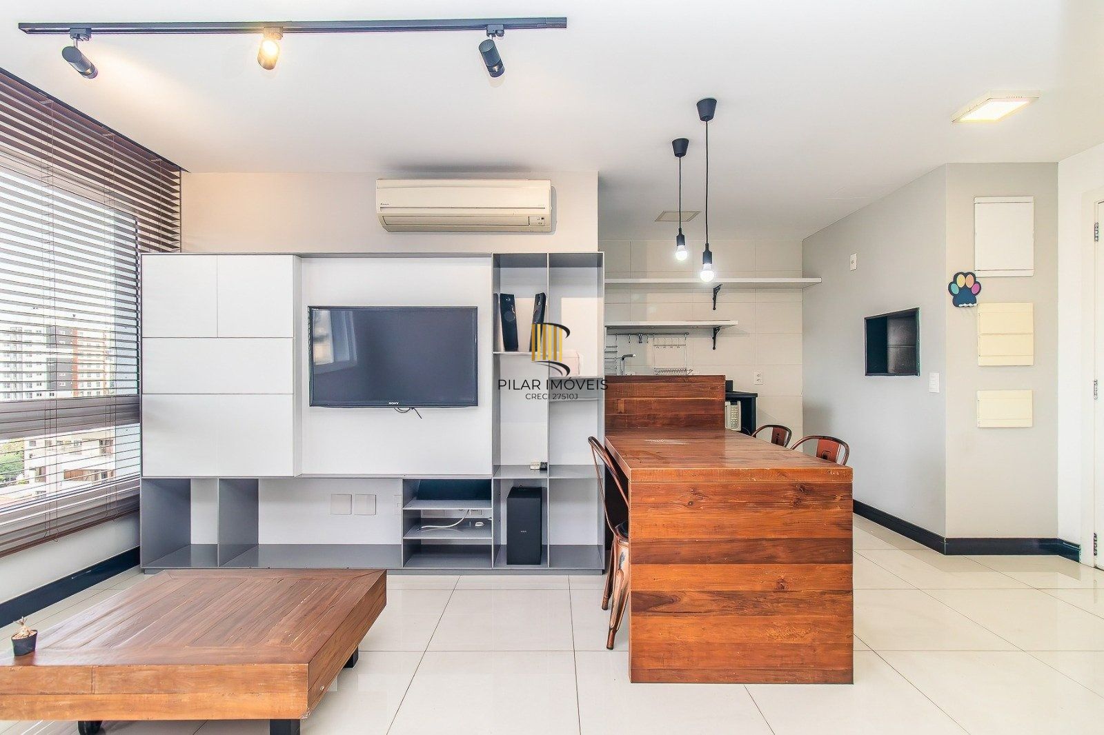 Apartamento 1 dormitório (reversível para 2) | Suíte | Semi Mobiliado - Pilar Imóveis