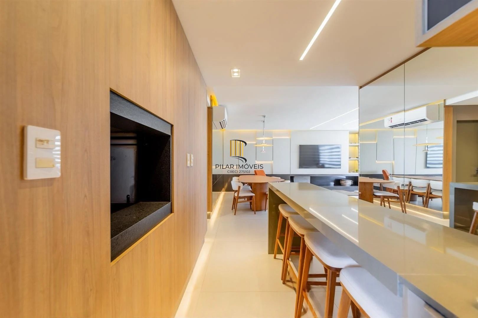 Apartamento 3 suítes mobiliado por arquiteta | 3 vagas | Lareira | Churrasqueira | High Garden Boa Vista