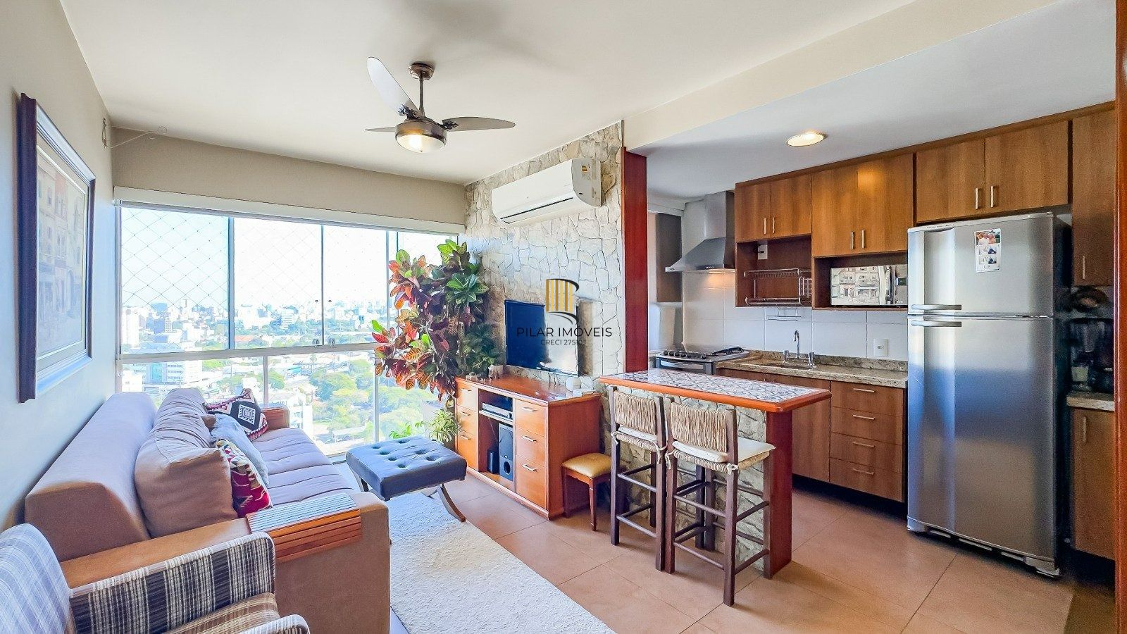 Apartamento totalmente mobiliado com 65m² no bairro Petrópolis! - Pilar Imóveis
