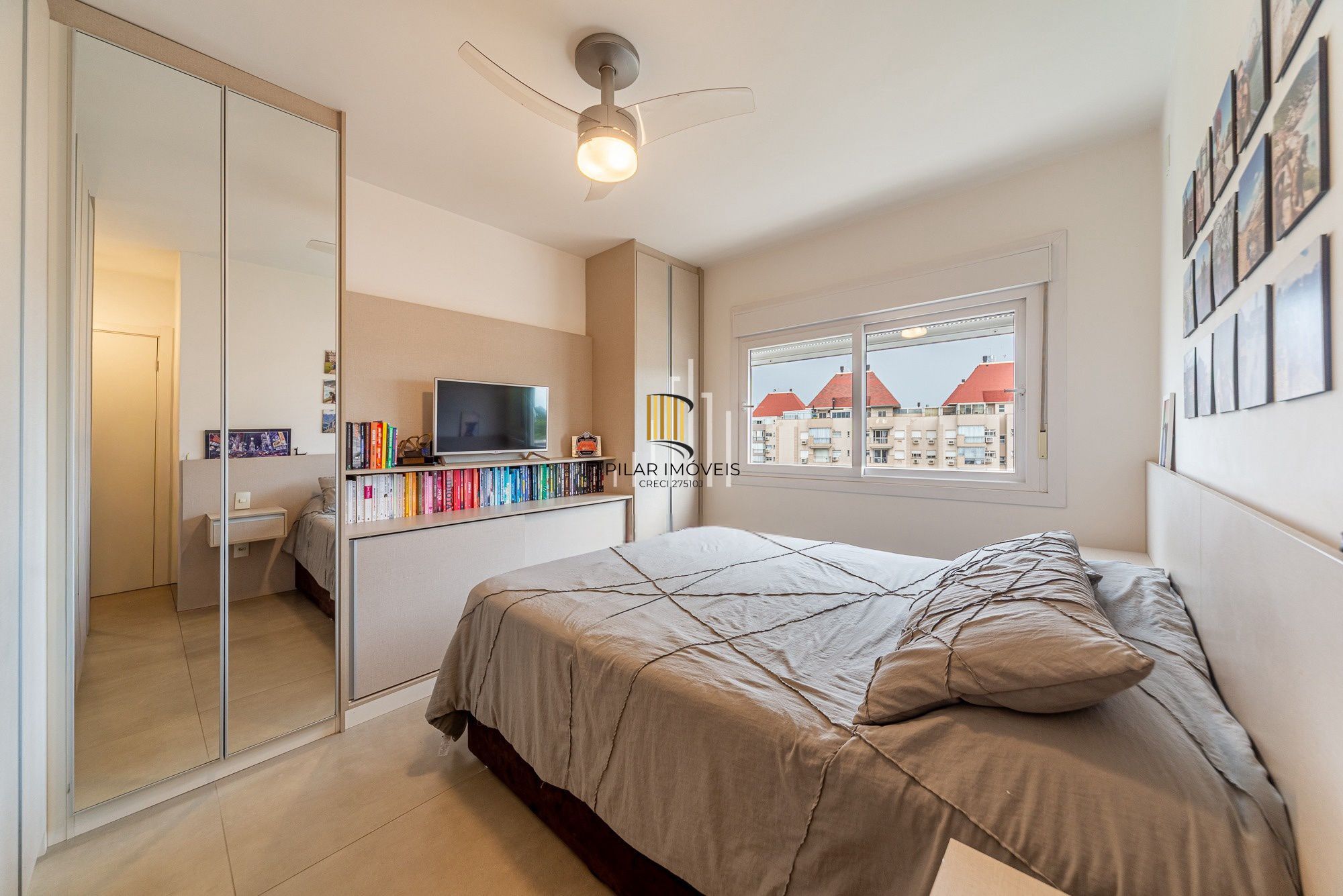 Apartamento mobiliado 60m² | 1 dormitório | Andar alto | Vista livre | 1 vaga