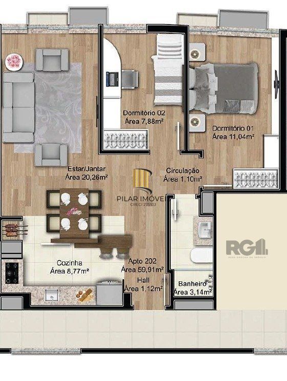 Apartamento 2 dormitórios com suíte e 1 vaga ao lado do Bourbon Ipiranga