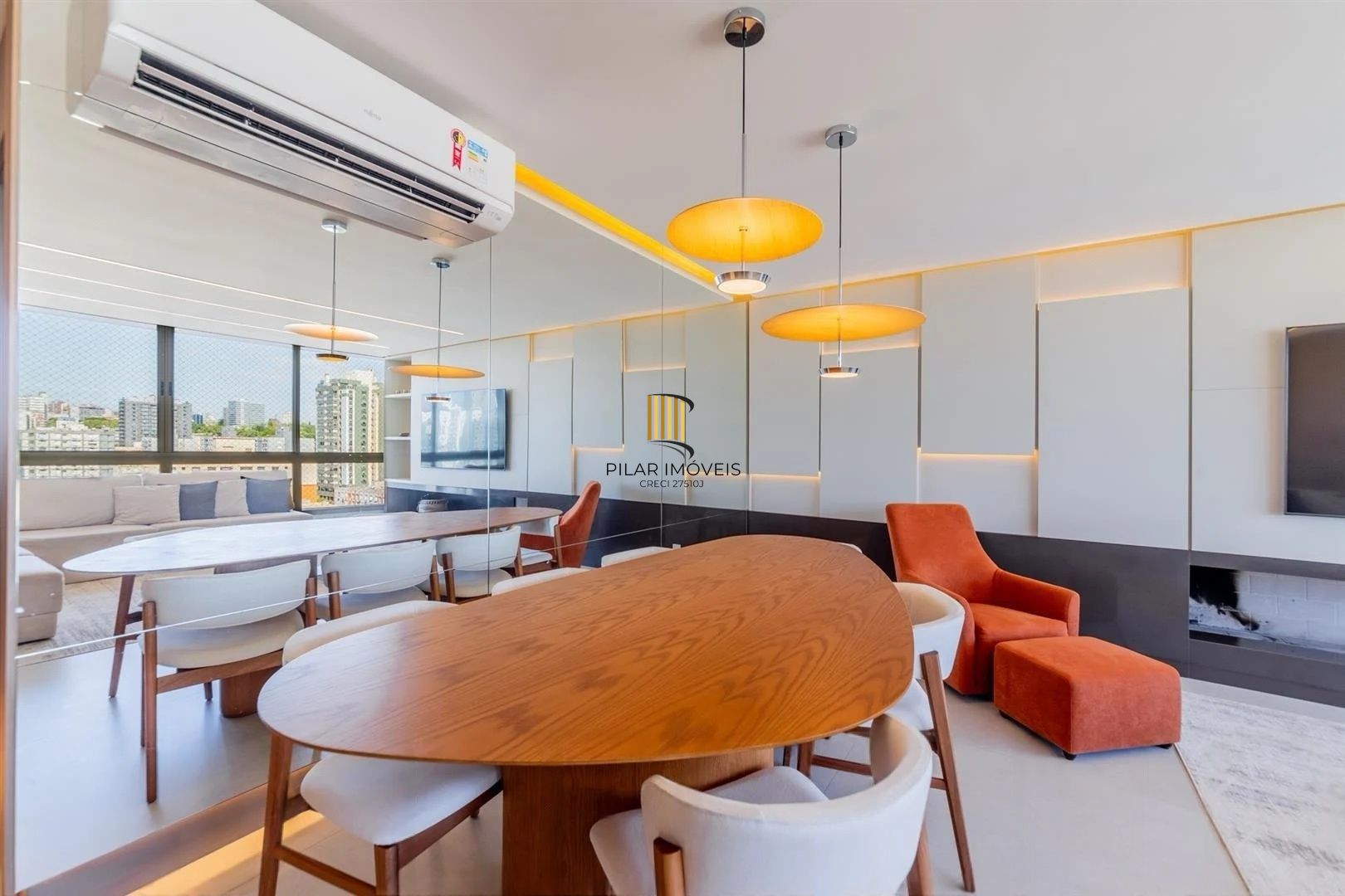 Apartamento 3 suítes mobiliado por arquiteta | 3 vagas | Lareira | Churrasqueira | High Garden Boa Vista