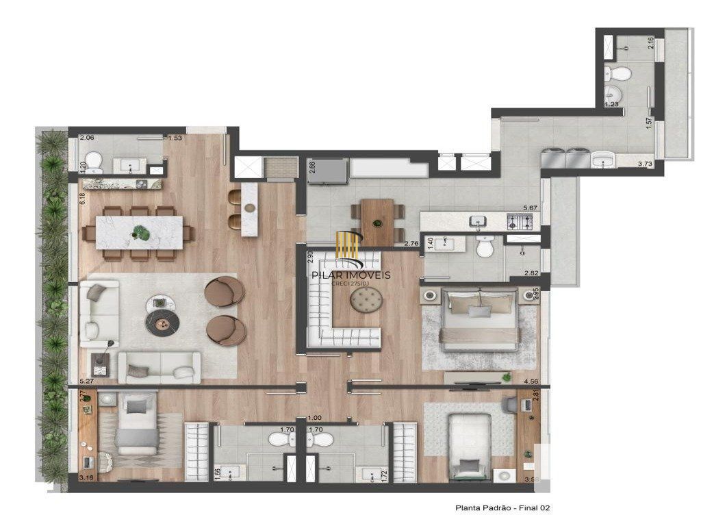 Apartamento 3 dormitórios no bairro Praia de Belas