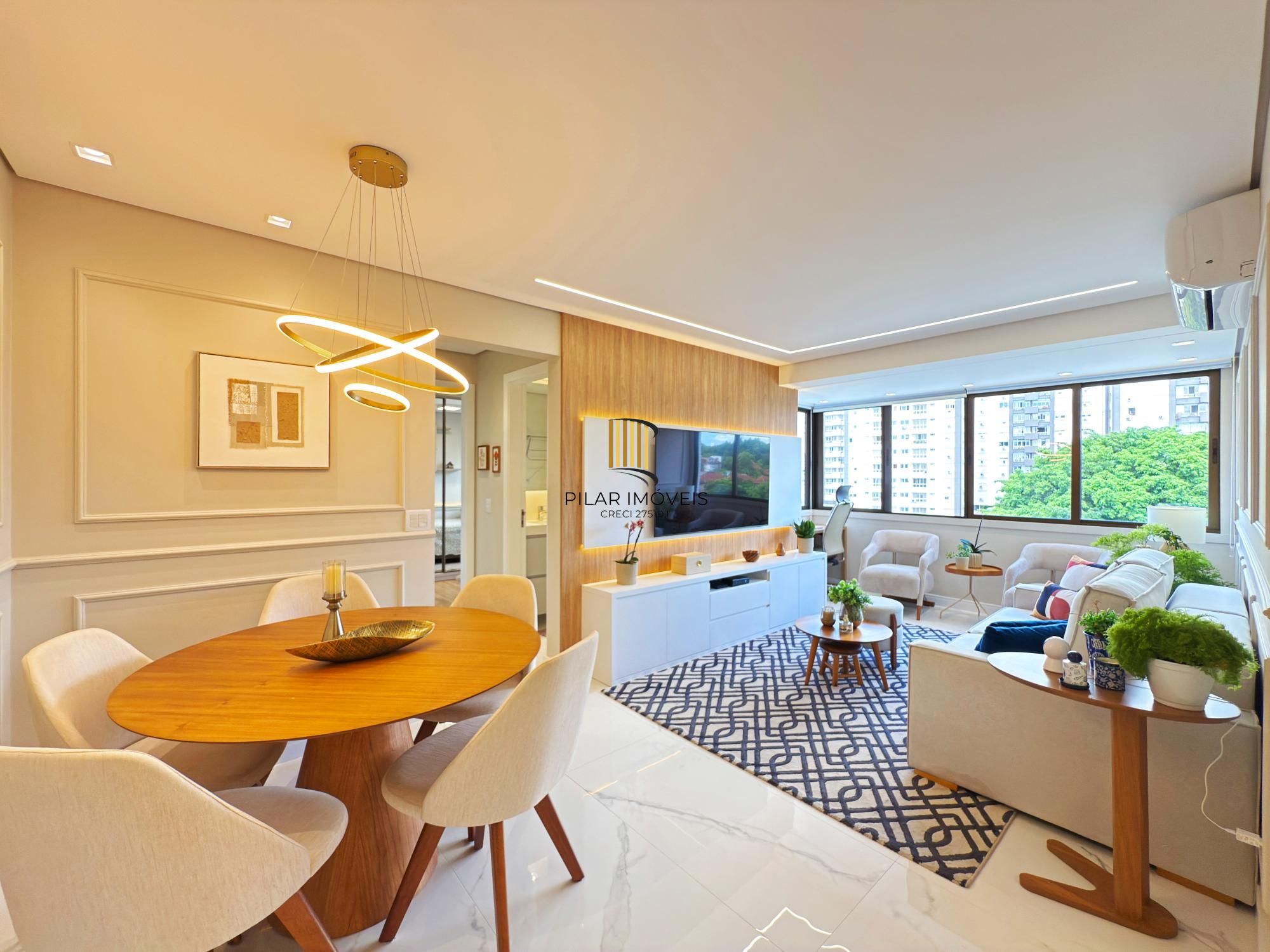 Porteira Fechada Belíssimo apartamento mobiliado e decorado 2 dorm 2 vagas c/piscina - Pilar Imóveis