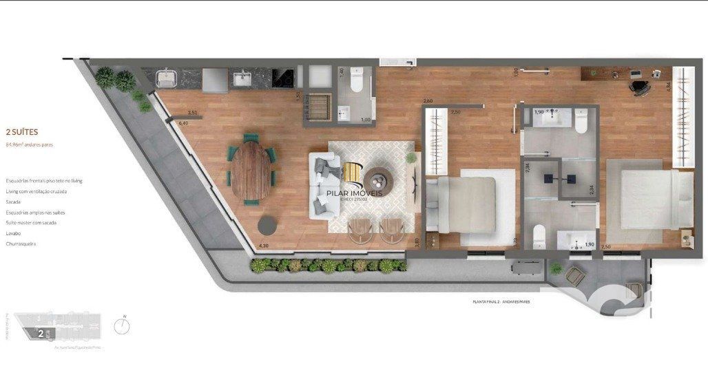 Apartamento 2 dormitórios no bairro Praia de Belas
