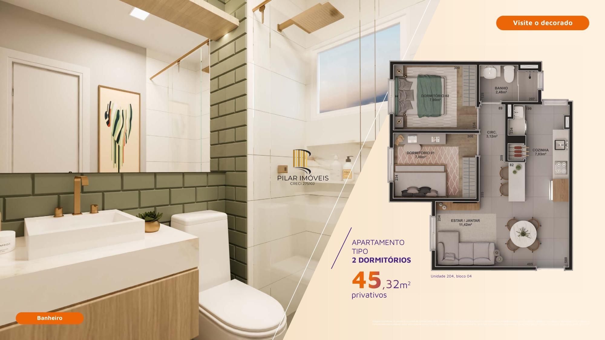 Apartamento Novo 2 Dormitórios - Guarujá - Porto Alegre/RS