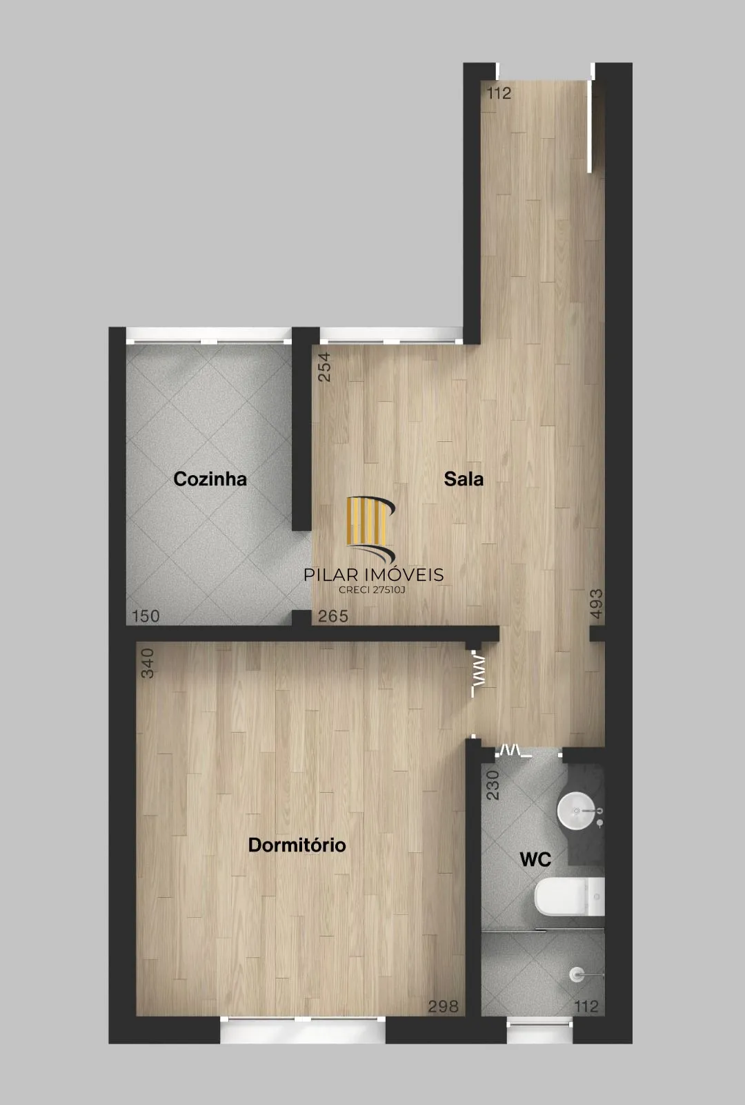 Apartamento 1D - Pilar Imóveis