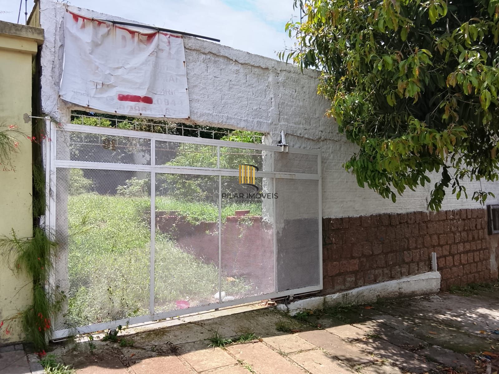 Excelente terreno gramado com árvores frutíferas e edícula nos fundos.