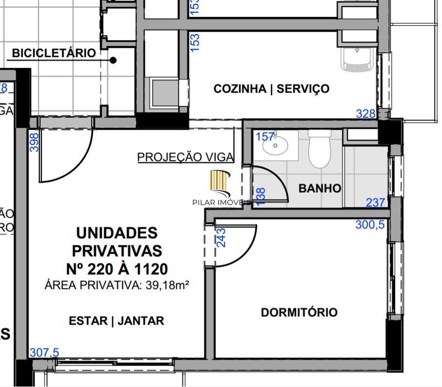 Apartamento para Venda - 39.18m², 1 dormitório, sendo 1 suites, 1 vaga - Partenon