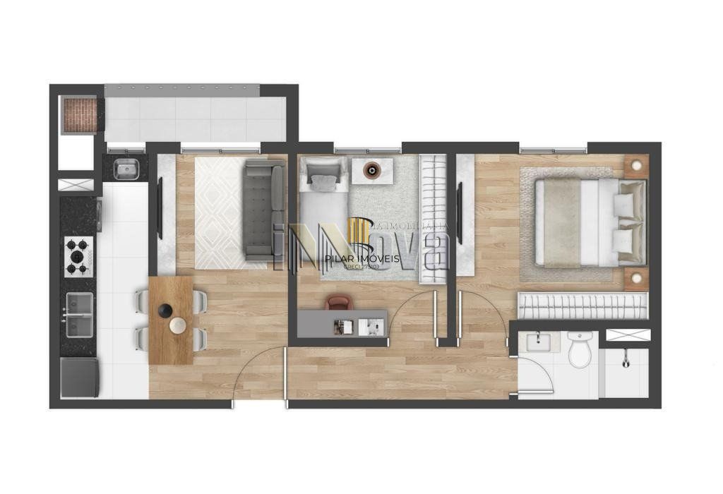 Lançamento para Venda - 50m², 2 dormitórios, 2 vagas - Coronel Nassuca