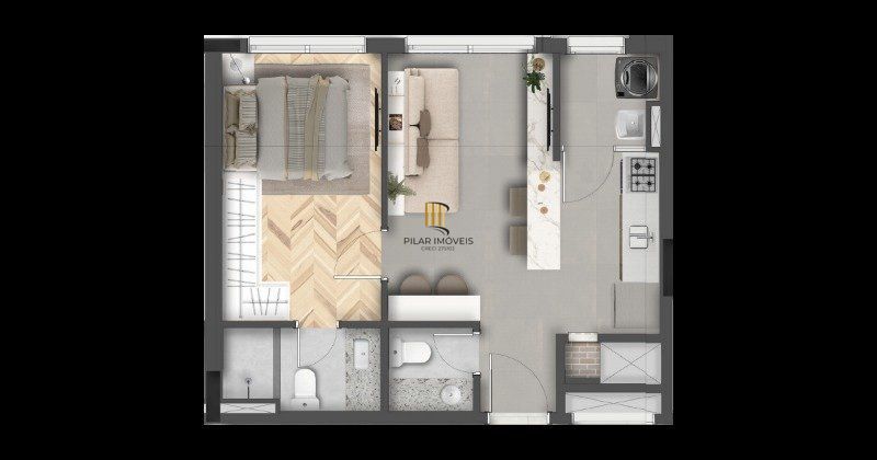 Apartamento 1 Dormitório(s) Bairro Moinhos de Vento