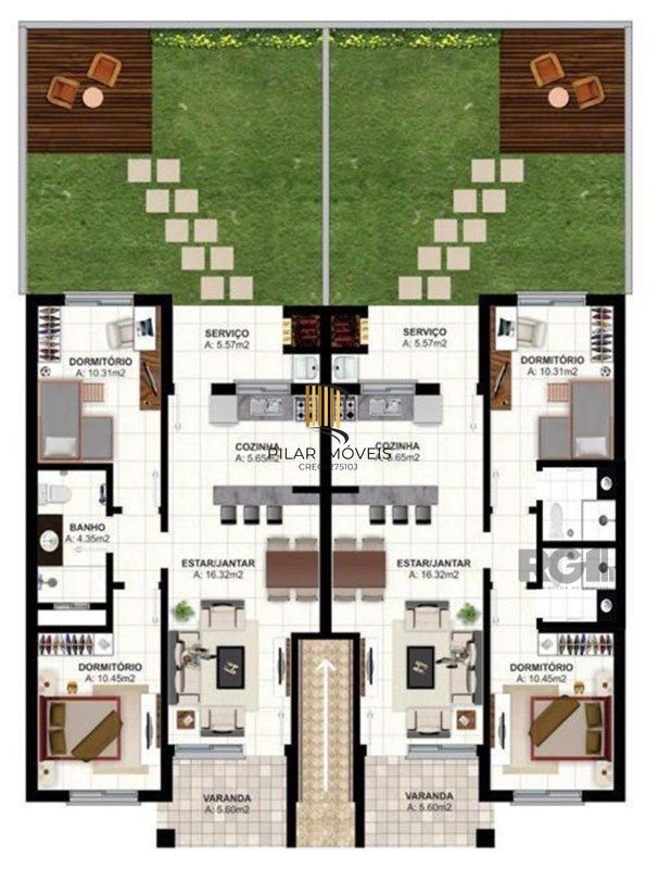 Apartamento 2 dormitórios no bairro Atlântida