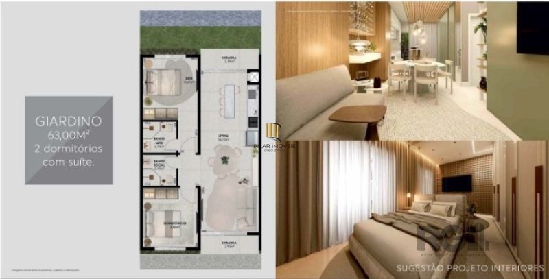 Apartamento 1 dormitório no bairro Centro
