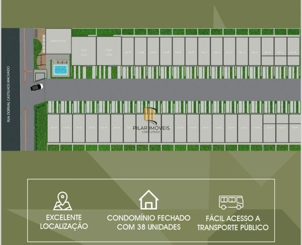 Casa 2 dormitórios no bairro Aberta dos Morros