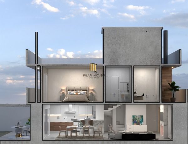 Casa Condominio em Porto Alegre, no bairro Campo Novo, com 3 dormitório(s), e 3 banheiros, à venda.