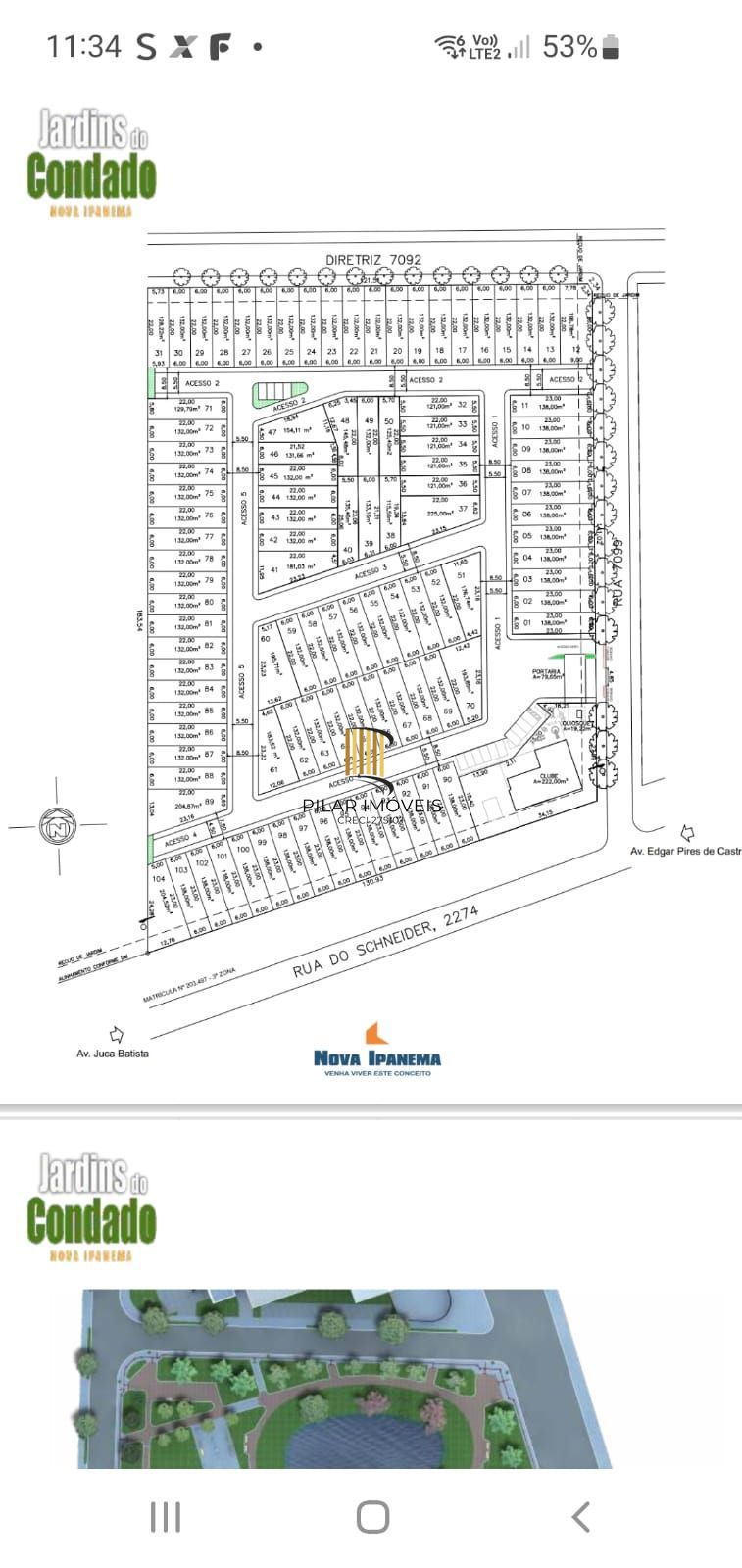 Terreno Condominio Fechado Jardins do Condado na zona sul de Porto Alegre.